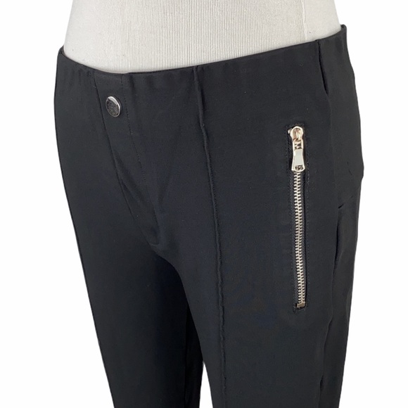 Zara Basic Black Zipper Detail Knit Leggings - Picture 3 of 16